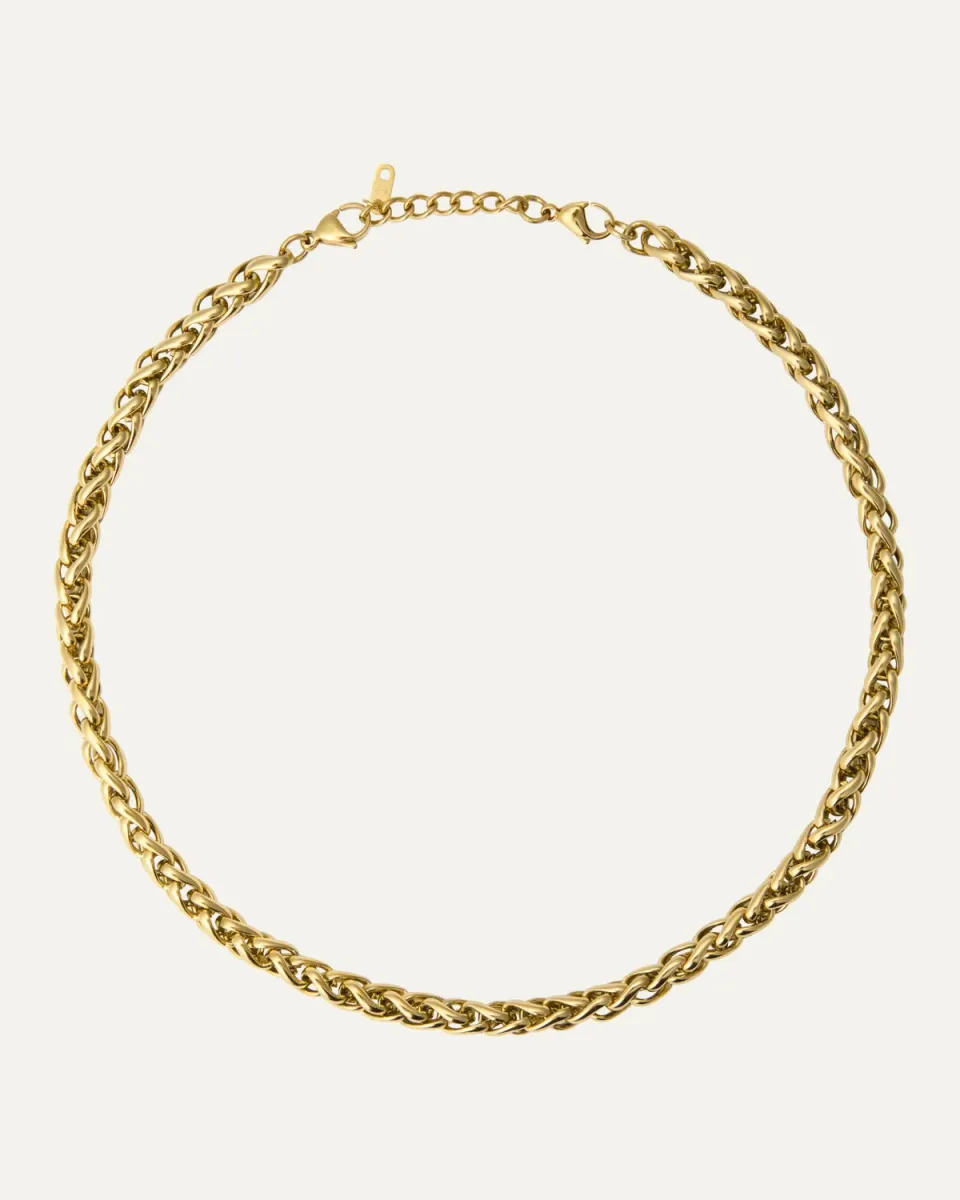 Mockberg Rebel Chain halskjede gull 450 mm 8 mm