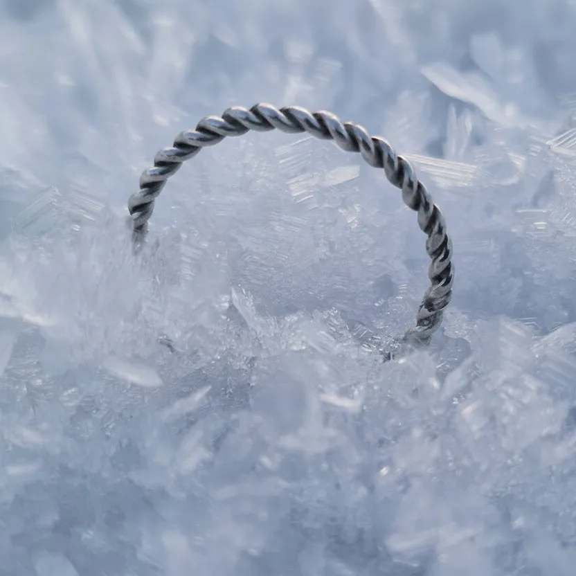 Kunstnerbonden Stacker ring sølv tvunnet 925