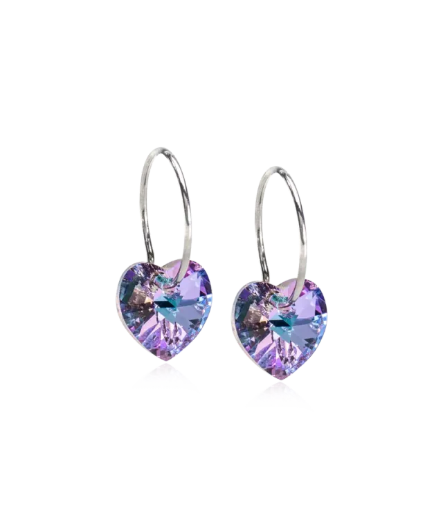 Blomdahl Pendant Heart ørering lilac titan 14 mm