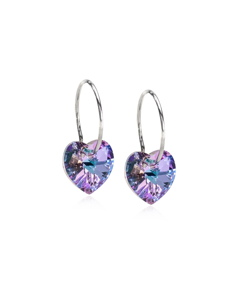 Blomdahl Pendant Heart ørering lilac titan 14 mm
