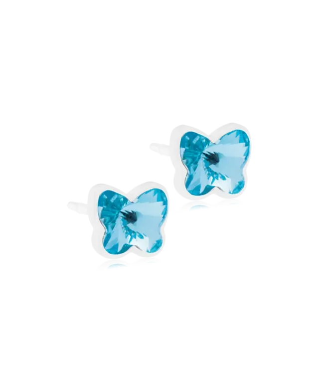 Blomdahl Butterfly øredobber aquamarine 5 mm plast