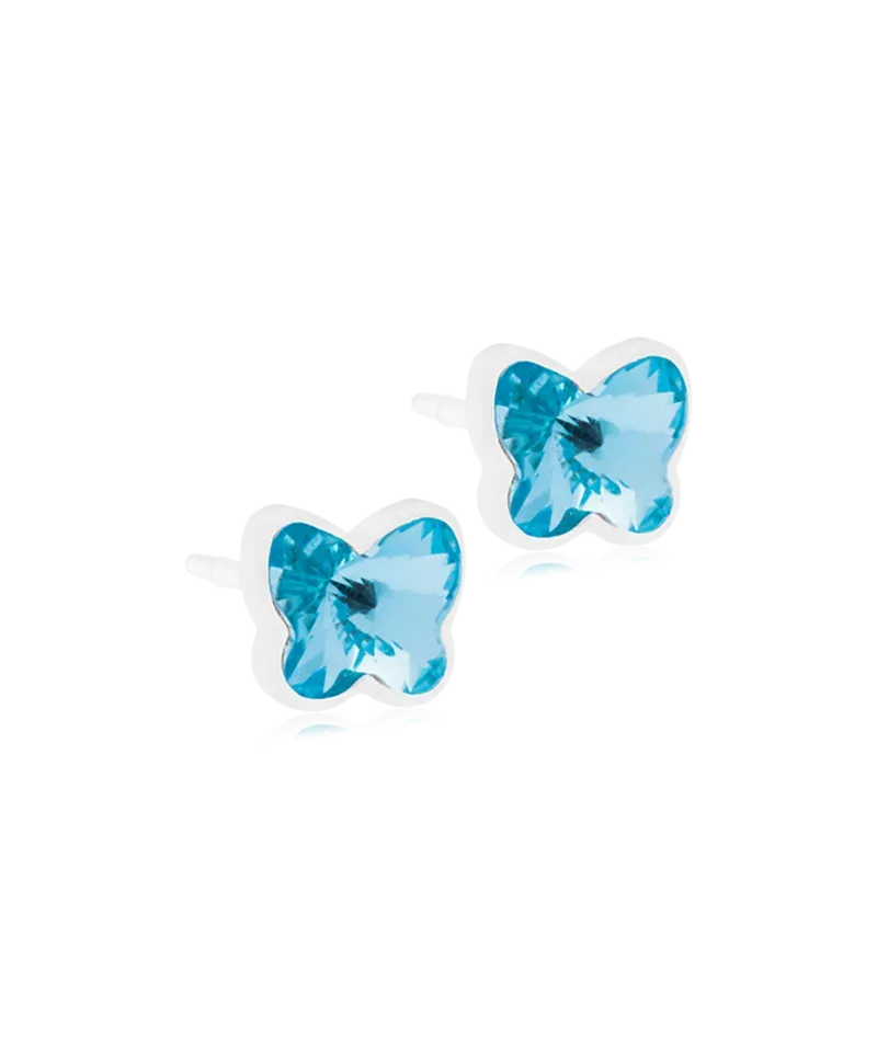 Blomdahl Butterfly øredobber aquamarine 5 mm plast