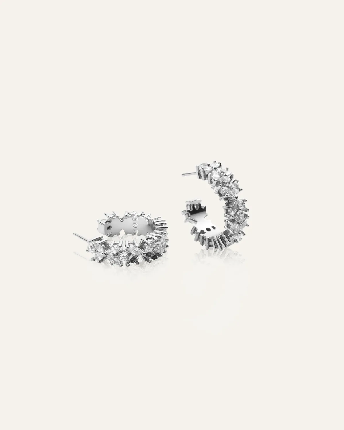 Mockberg Queen Large øredobber sølv cubic zirconia