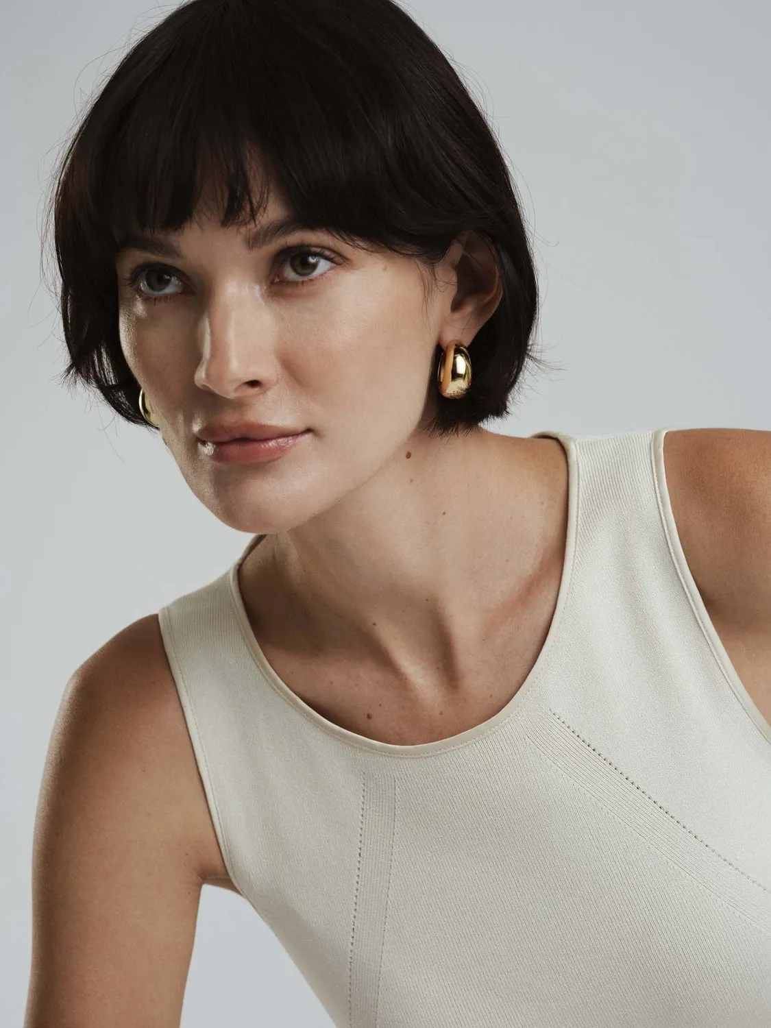 Mockberg Aura Bold hoops gull 25 mm vanntett