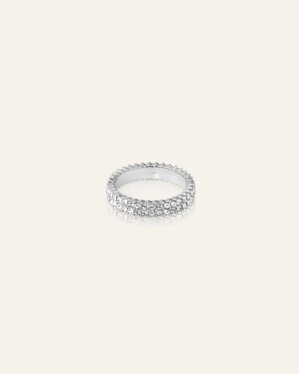 Mockberg Midnight Ring sølv hvit zirkonia