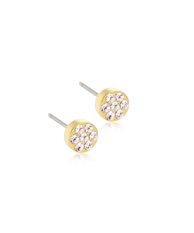 Blomdahl Brilliance Plenary øredobber crystal 5 mm gullfarget