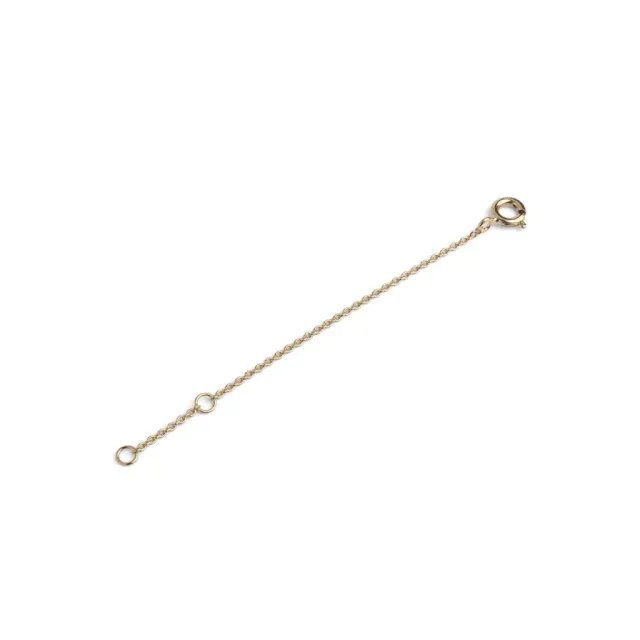 Enamel Cable Extender ankelkjede 6,5+1,5 cm gull