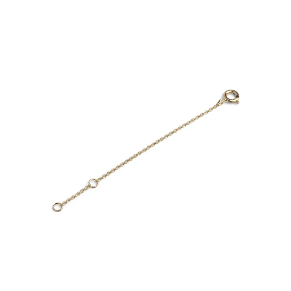 Enamel Cable Extender ankelkjede 6,5+1,5 cm gull
