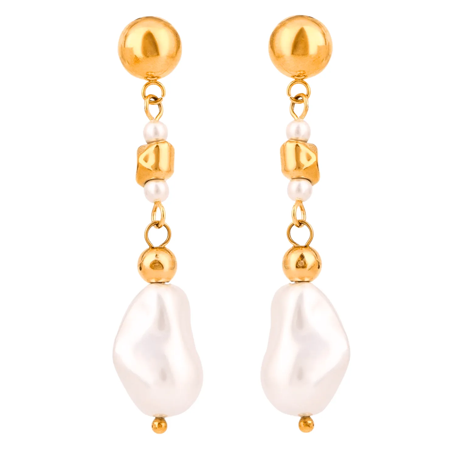 Mea Nani She's a Pearl øredobber barokkperle 18K