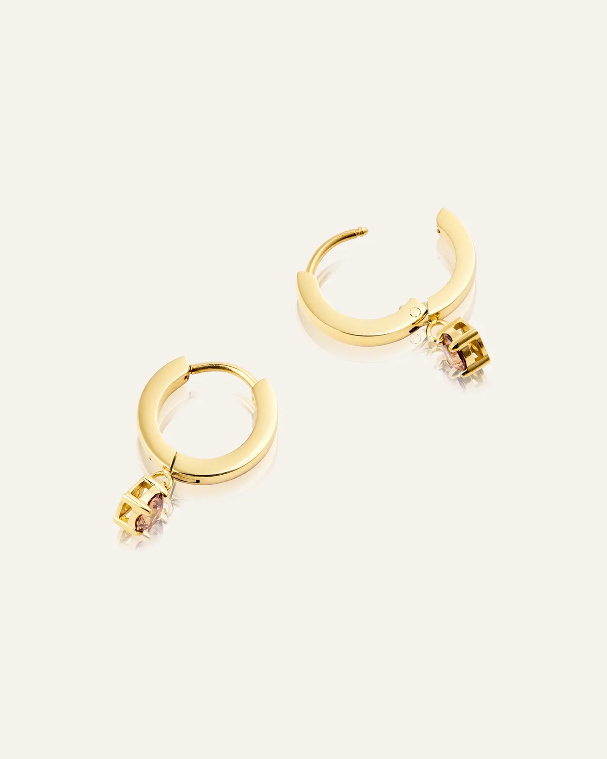 Mockberg Jolie Coffee Hoops øredobber gull 13 mm