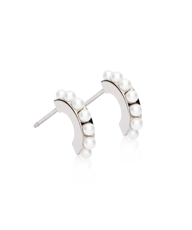 Blomdahl Pendant Pearl Curved øredobber hvit 10 mm
