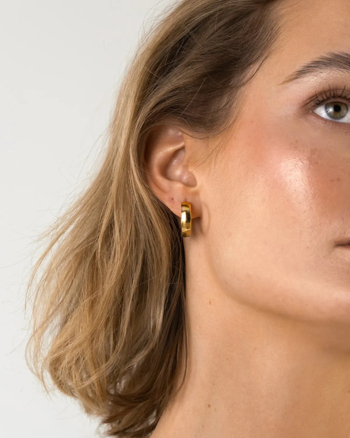 Mockberg Chunky Hoops Large øredobber 18 mm gull