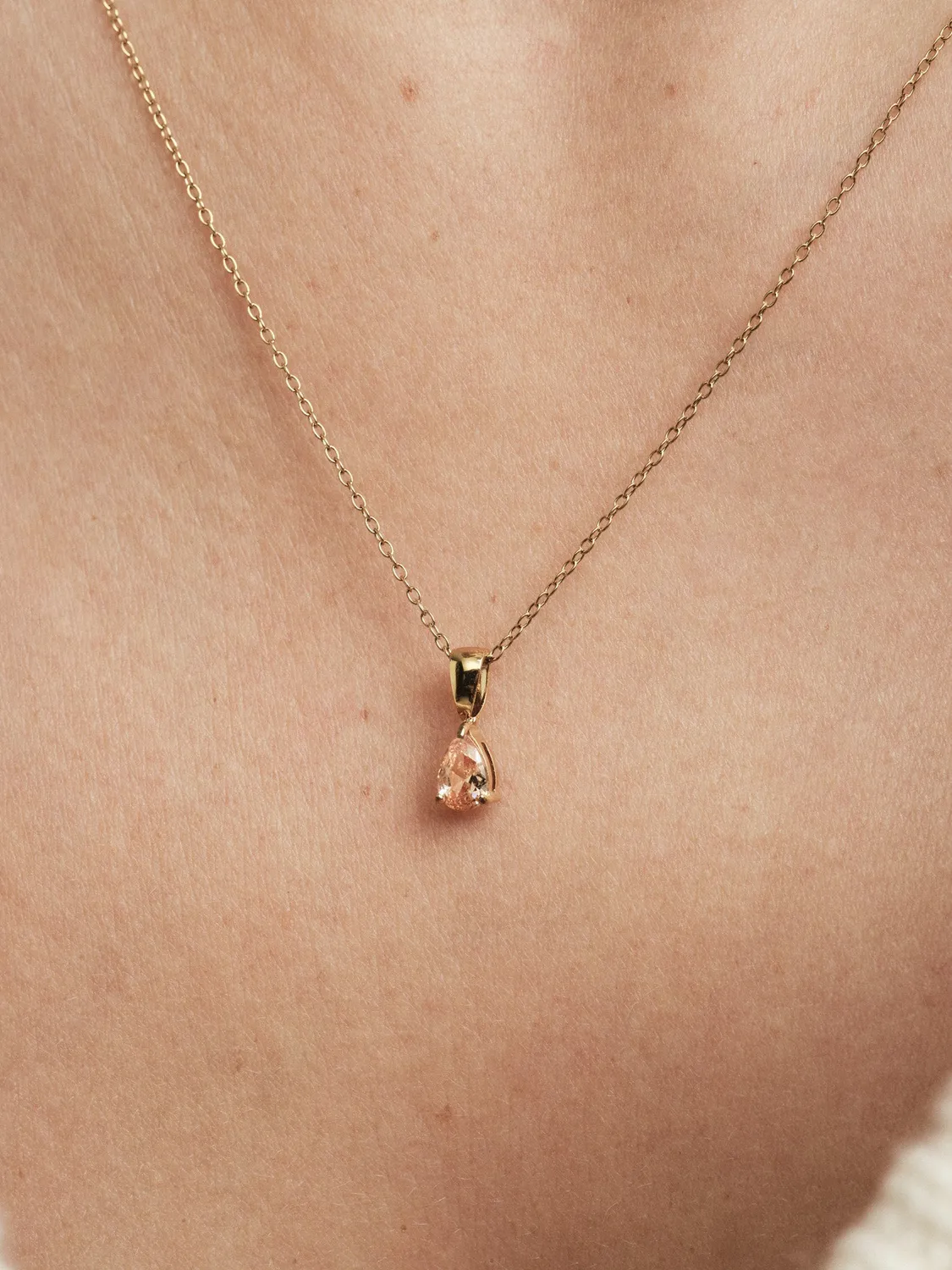 Mockberg Belle champagne necklace halskjede gull 450 mm