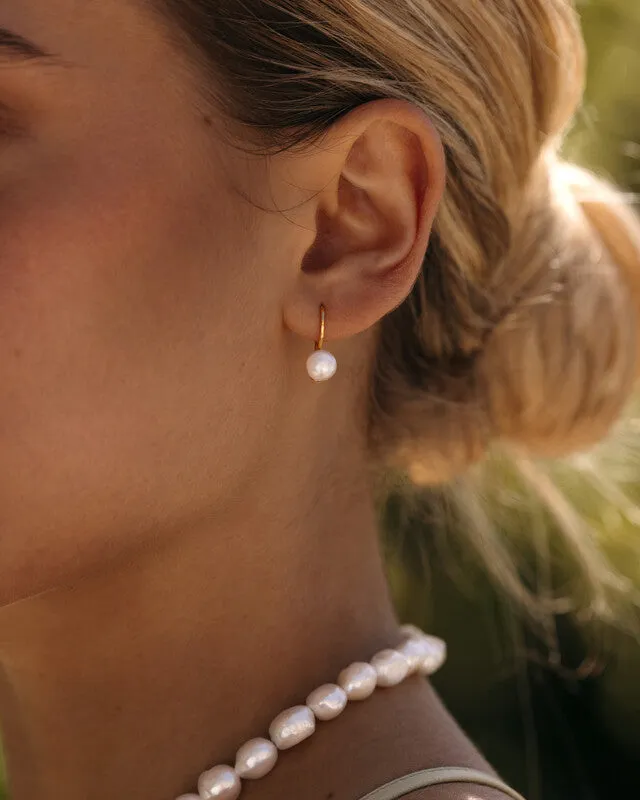 Mockberg Dream Pearl øredobber gull 18 mm