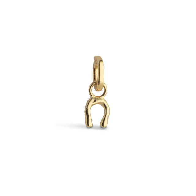 Enamel Lucky Horseshoe charm gull 6,5 mm