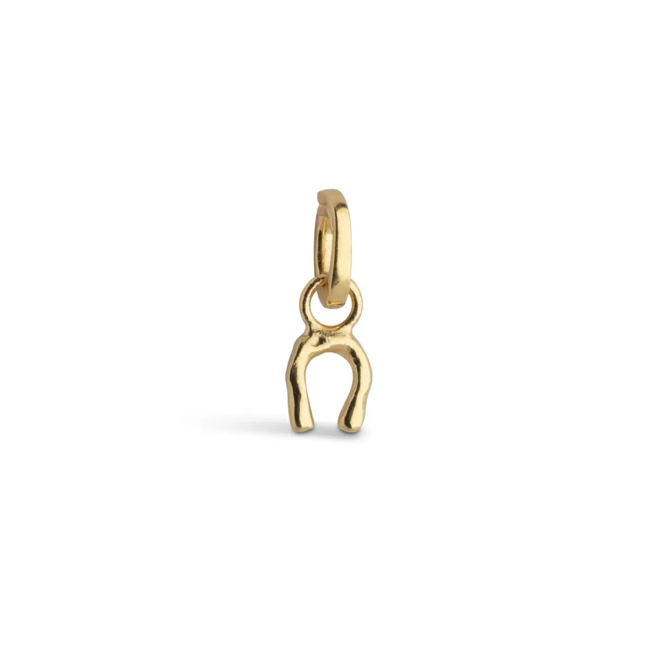 Enamel Lucky Horseshoe charm gull 6,5 mm