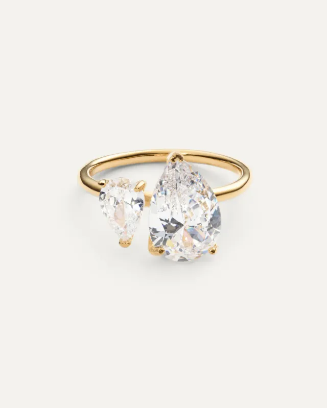 Mockberg Aurélie gullring zirkonia 18K PVD