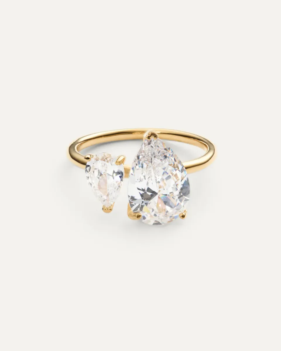 Mockberg Aurélie gullring zirkonia 18K PVD