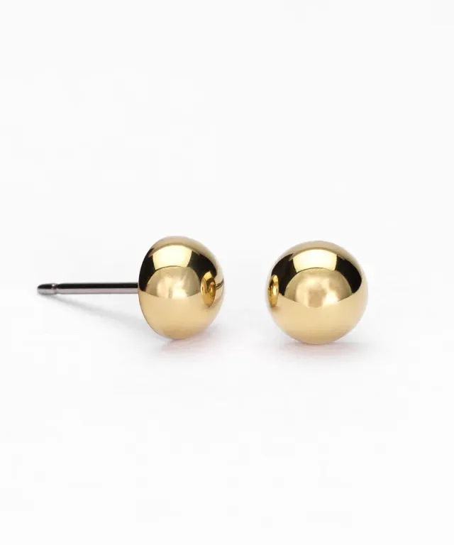 Blomdahl Half Ball øredobber gull 6 mm