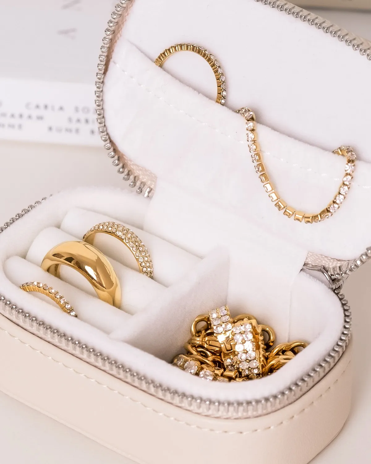 Mockberg Jewelry Case Box Mini smykkeskrin beige