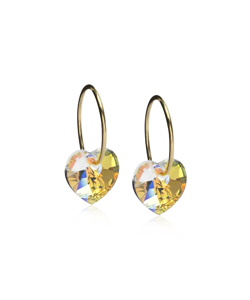 Blomdahl Ear Ring Pendant Heart ørering rainbow 14 mm