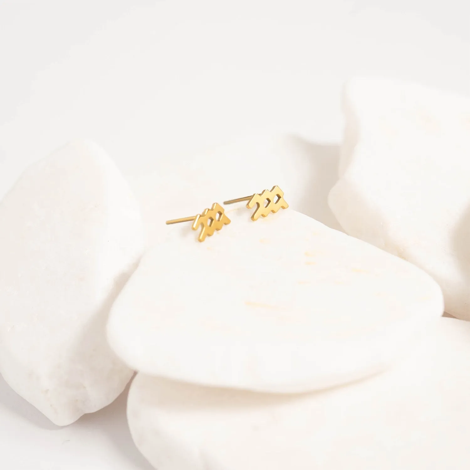 Mea Nani Zodiac Sign Studs øredobber gull