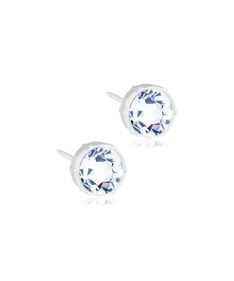 Blomdahl Bezel Crystal øredobber klar 6 mm plast