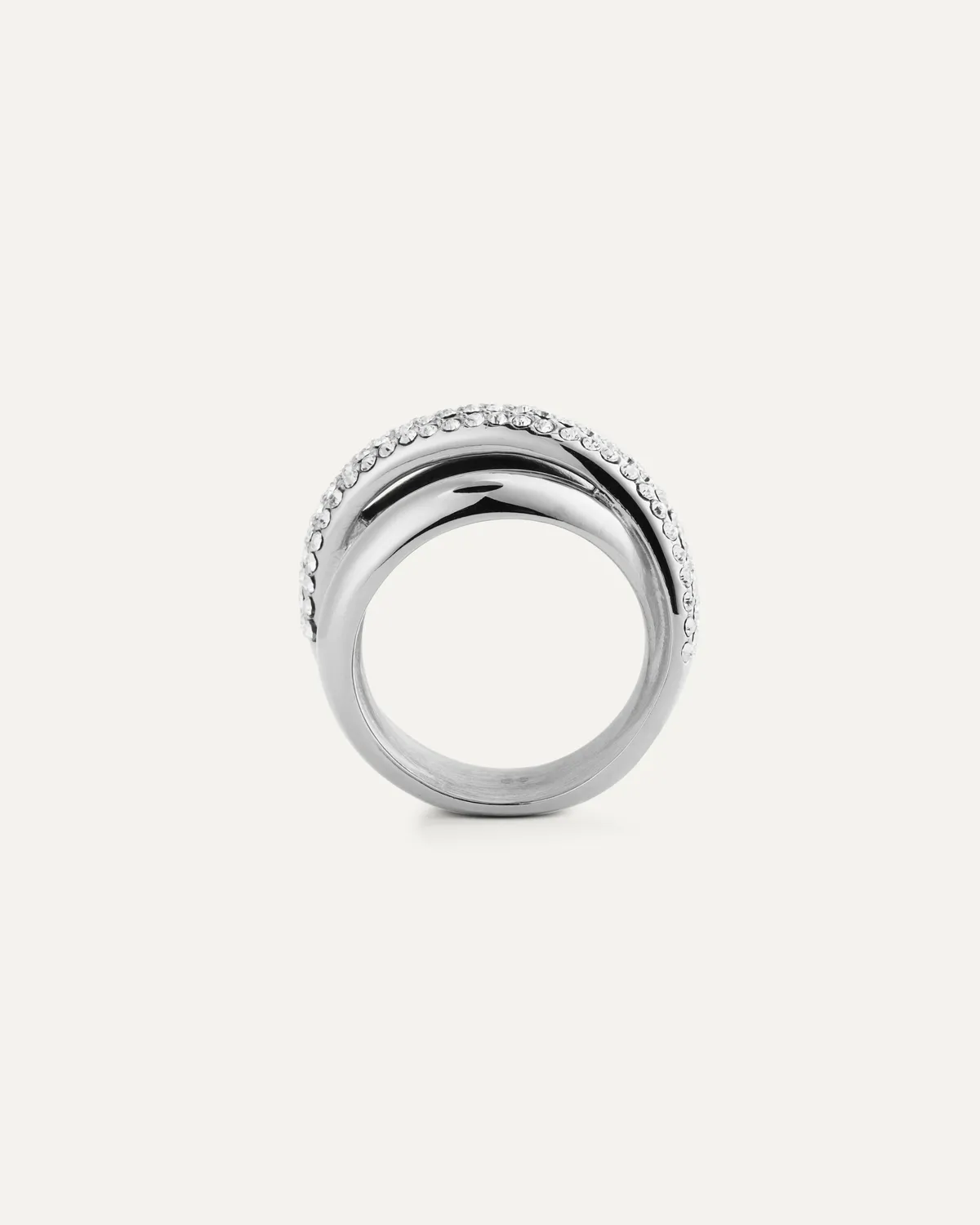 Mockberg Brume Ring ring 54 sølv pavé