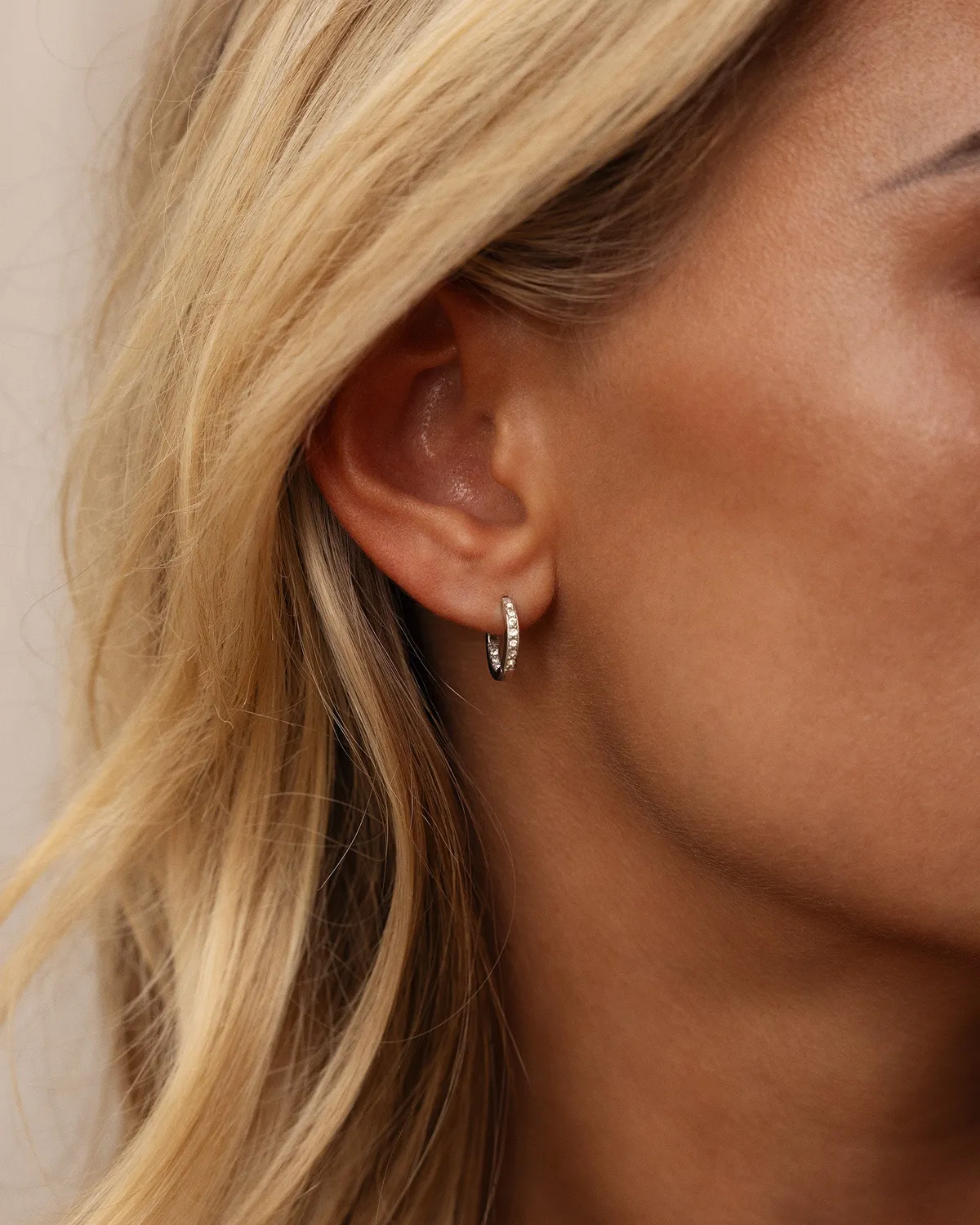 Mockberg Sparkle Small Hoops øredobber sølv 13 mm