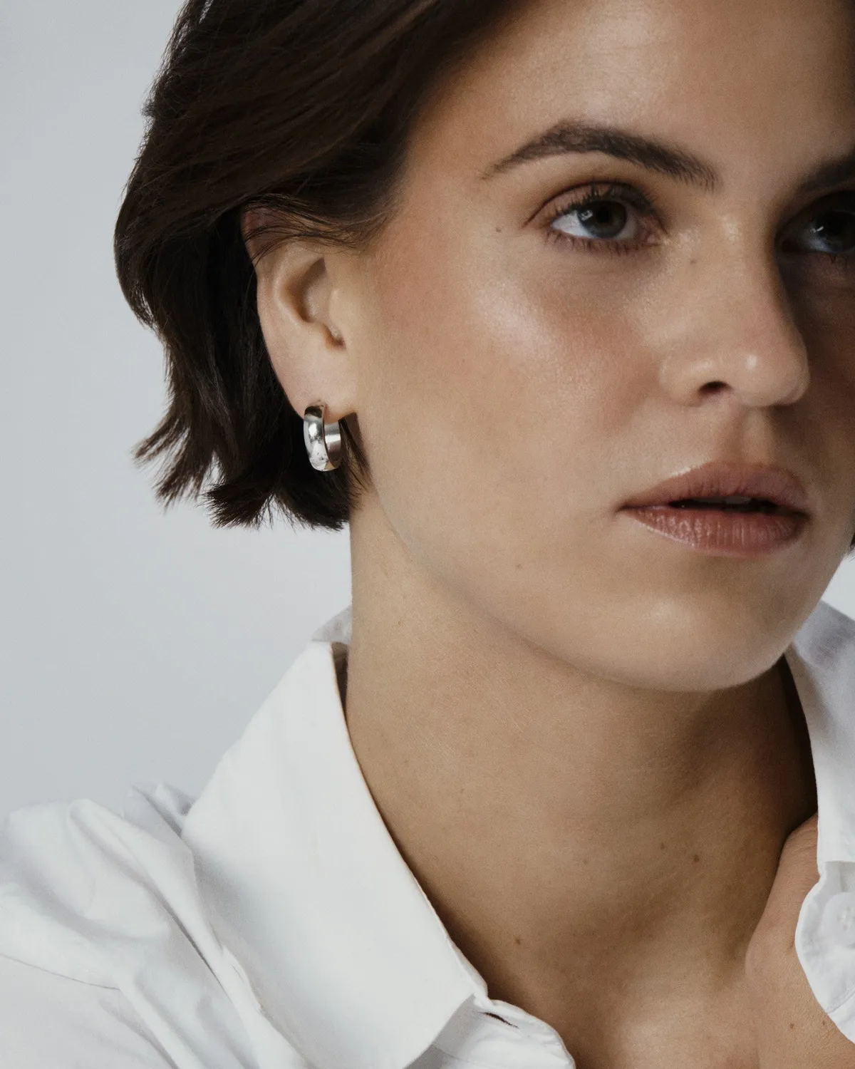 Mockberg Chunky Hoops Large øredobber sølv 18 mm