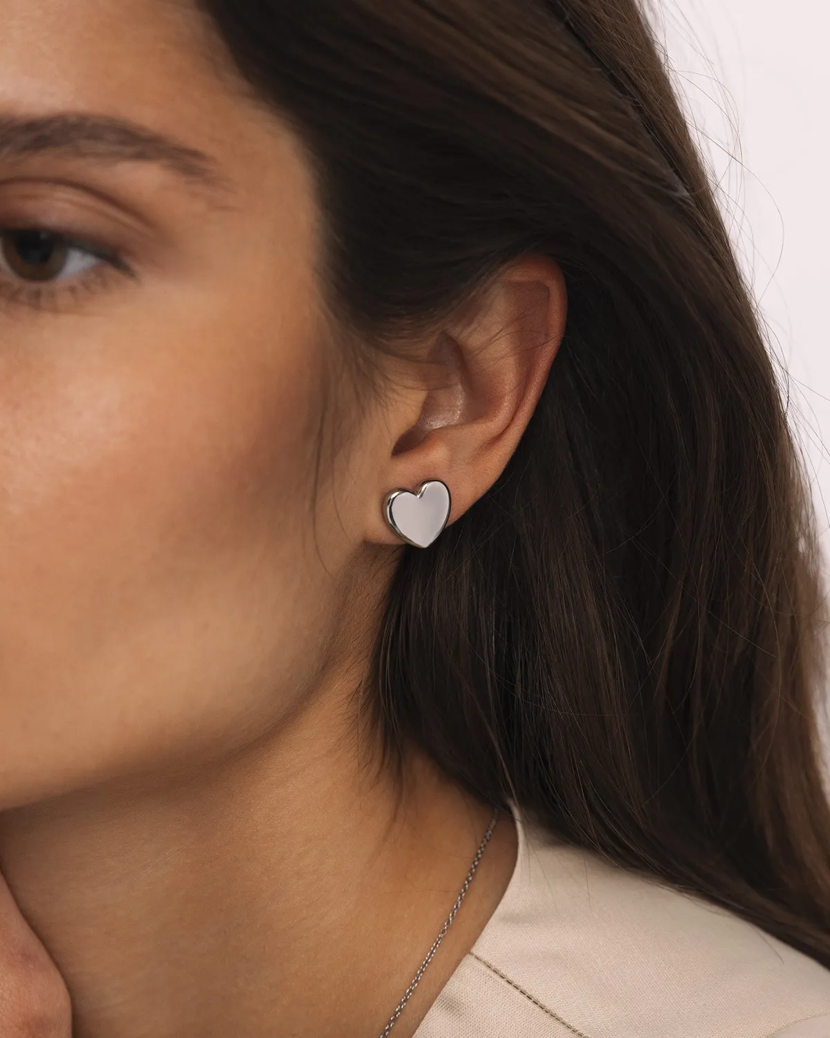 Mockberg Love Large Studs øredobber hjerte sølv