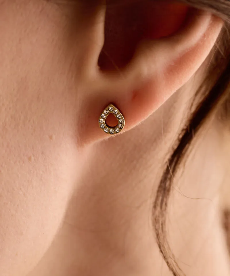 Blomdahl Brilliance Drop Hollow øredobber crystal 8 mm