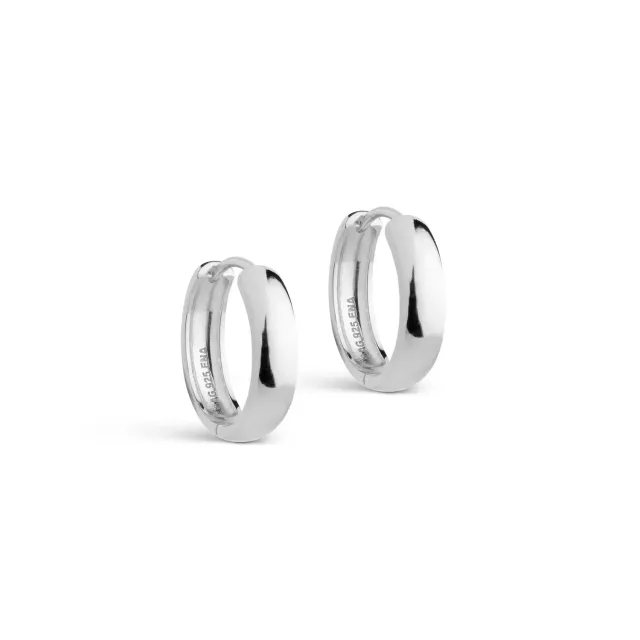 Enamel Classic Wide hoops 20 mm sølv bred