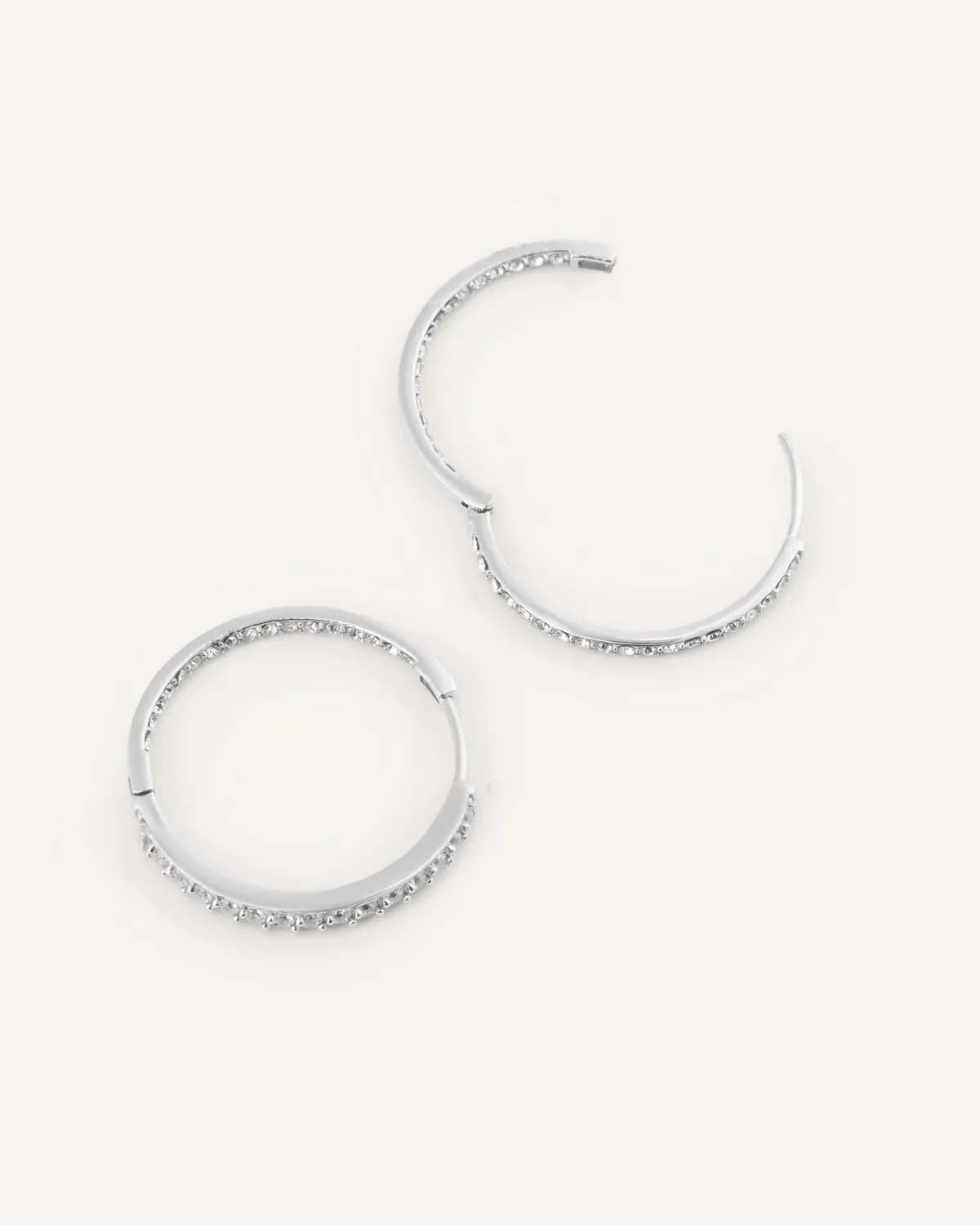 Mockberg Sparkle Large Hoops creoler sølv 20 mm