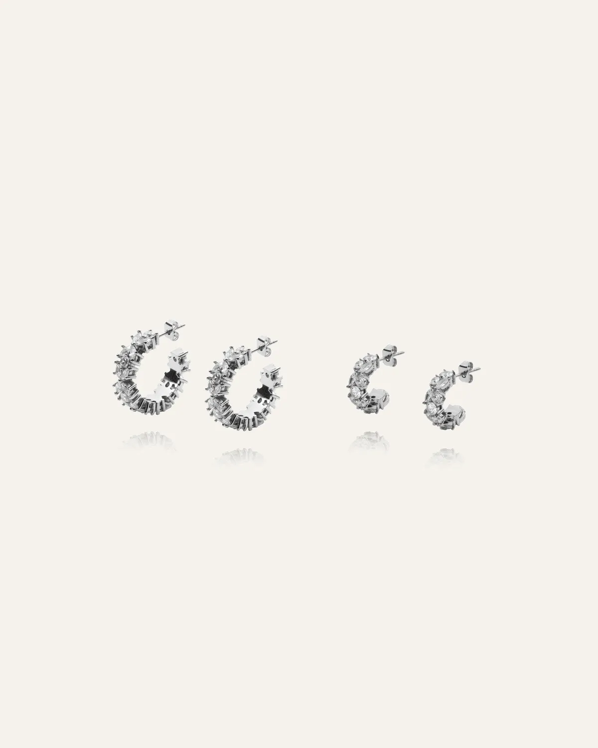 Mockberg Queen Large øredobber sølv cubic zirconia
