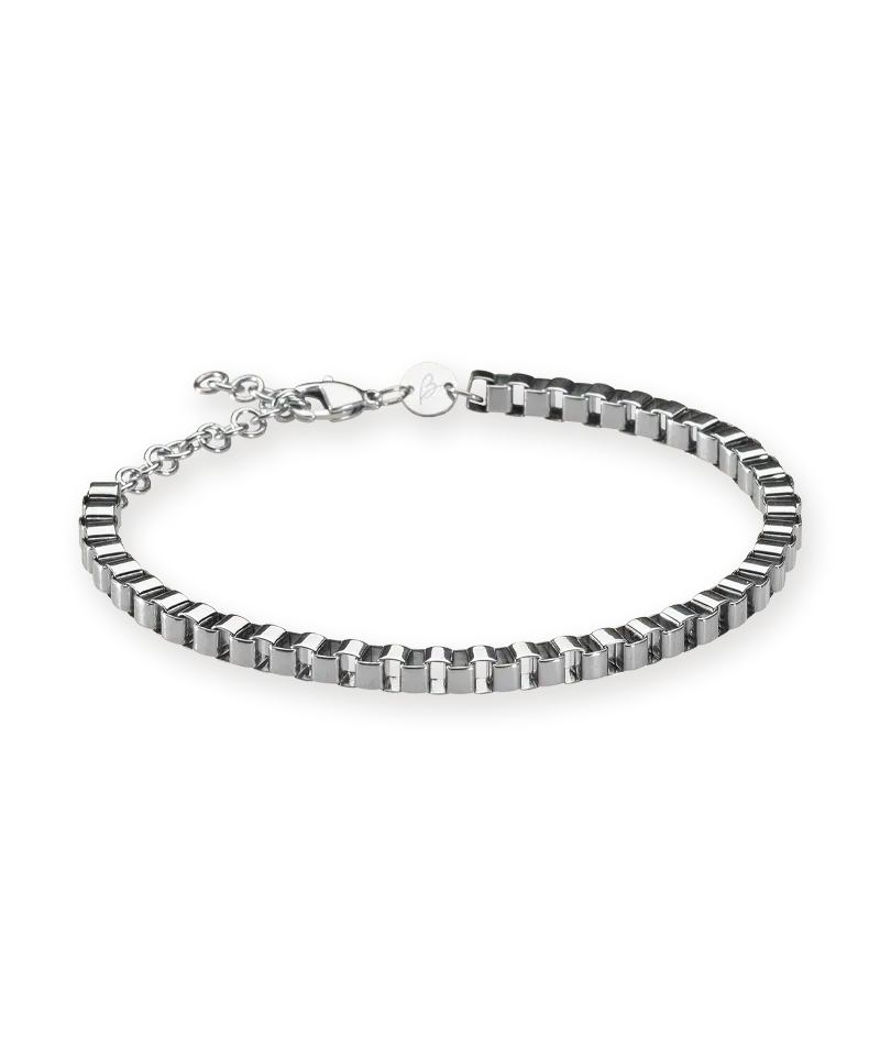 Blomdahl Square Box armbånd sølvfarget 18-22 cm