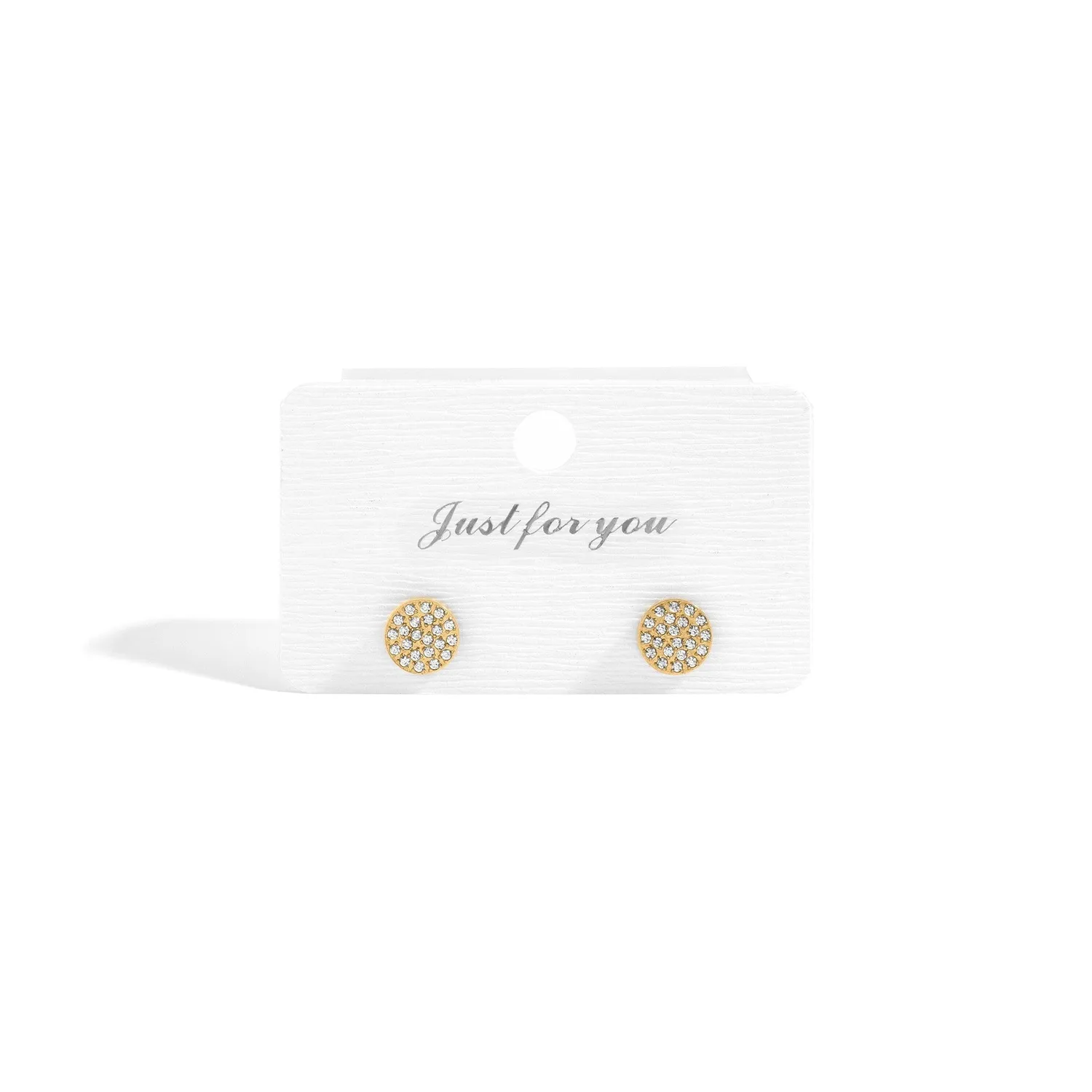 Mea Nani Everyday Icon studs 18K PVD-gull pavé