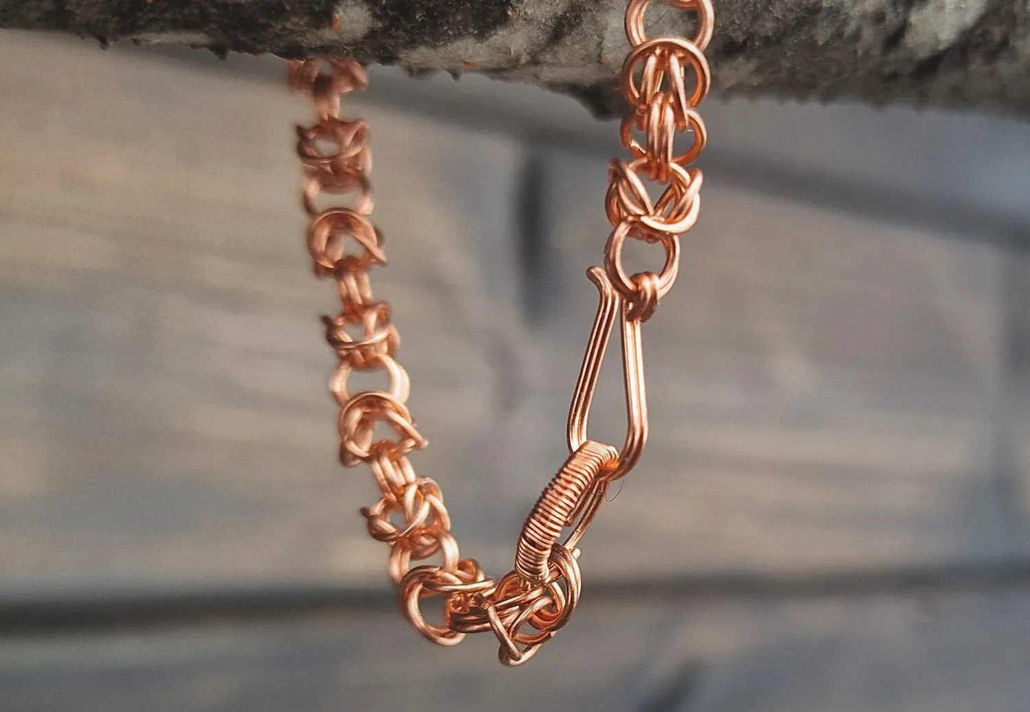 Kunstnerbonden Kongelenke armbånd kobber 20 cm nett