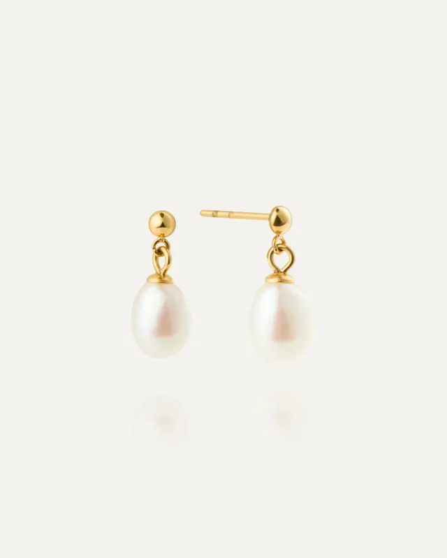 Mockberg Aura Pearl øredobber gull perle