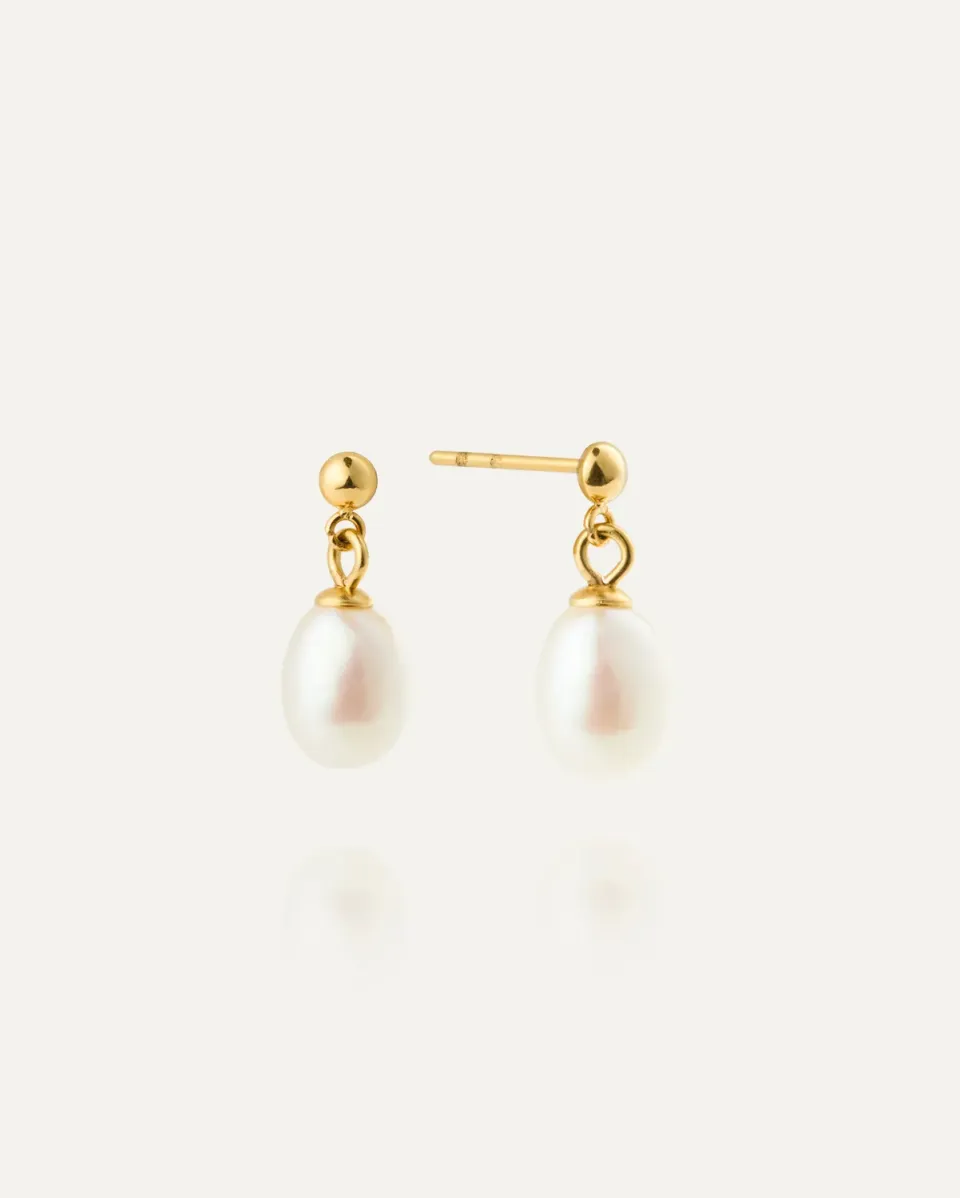 Mockberg Aura Pearl øredobber gull perle