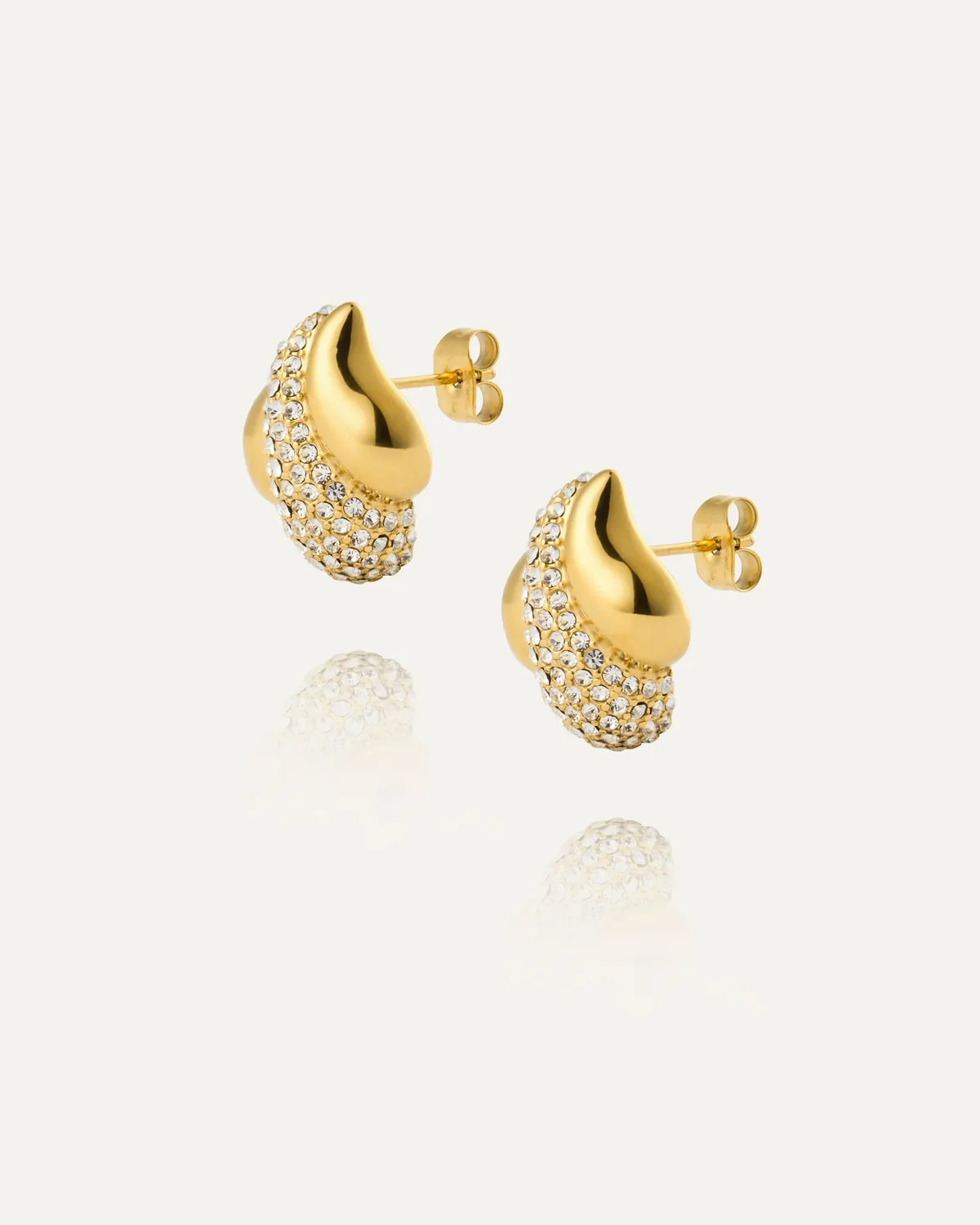 Mockberg Soirée Earring øredobber gull 19 mm Preciosa