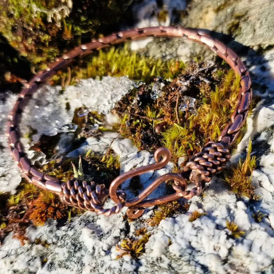 Kunstnerbonden Galdre armring kobber 22 cm
