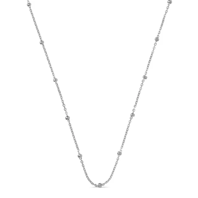 Enamel Beaded Chain halskjede sølv 38 cm