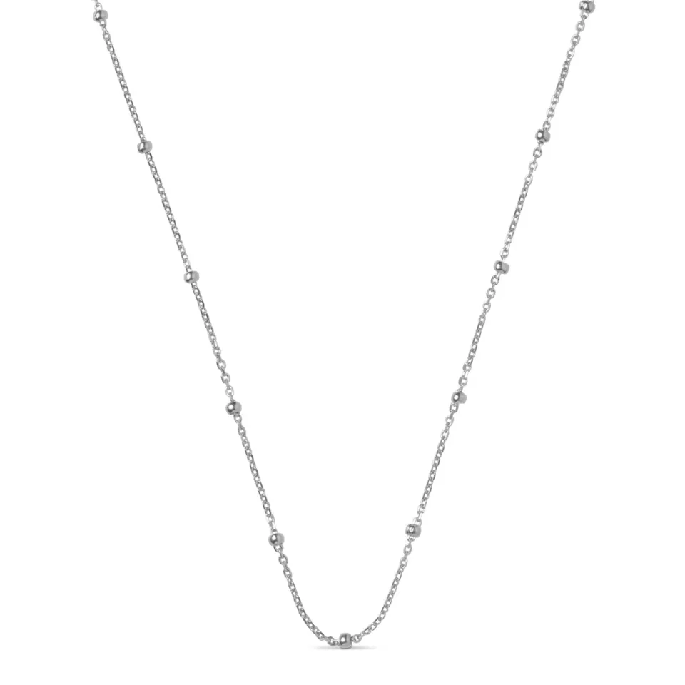 Enamel Beaded Chain halskjede sølv 38 cm