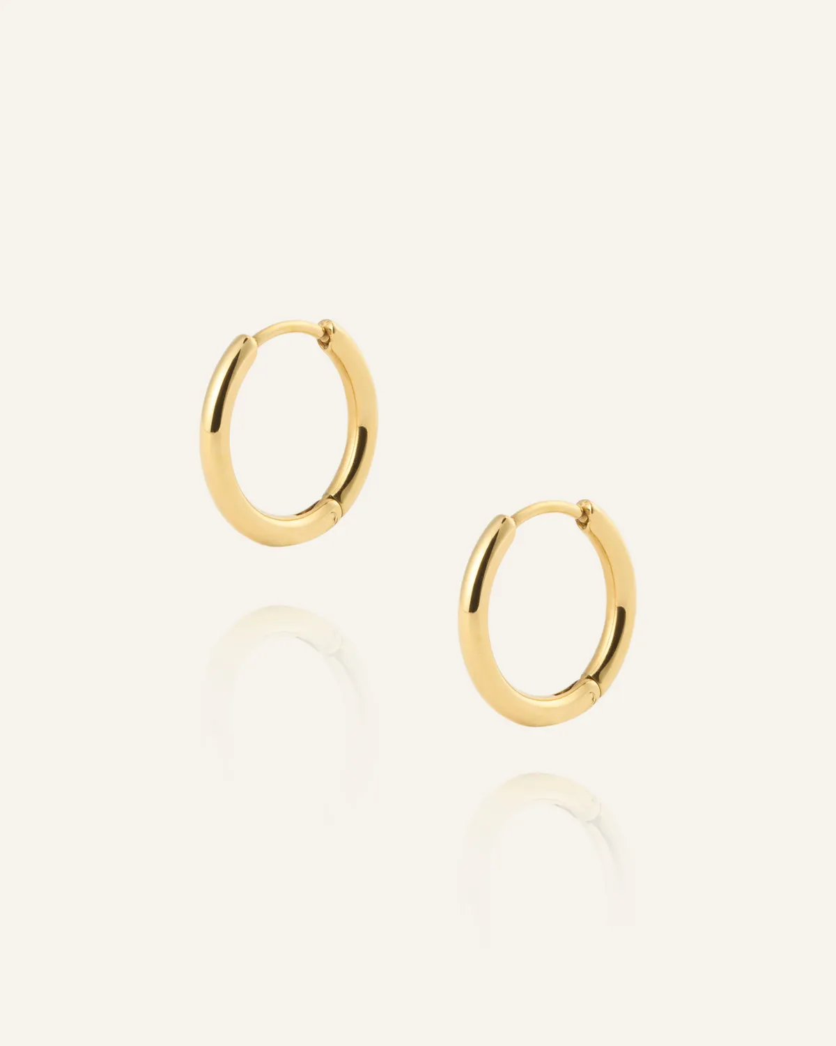 Mockberg Slim Small Hoops øredobber gull 13 mm