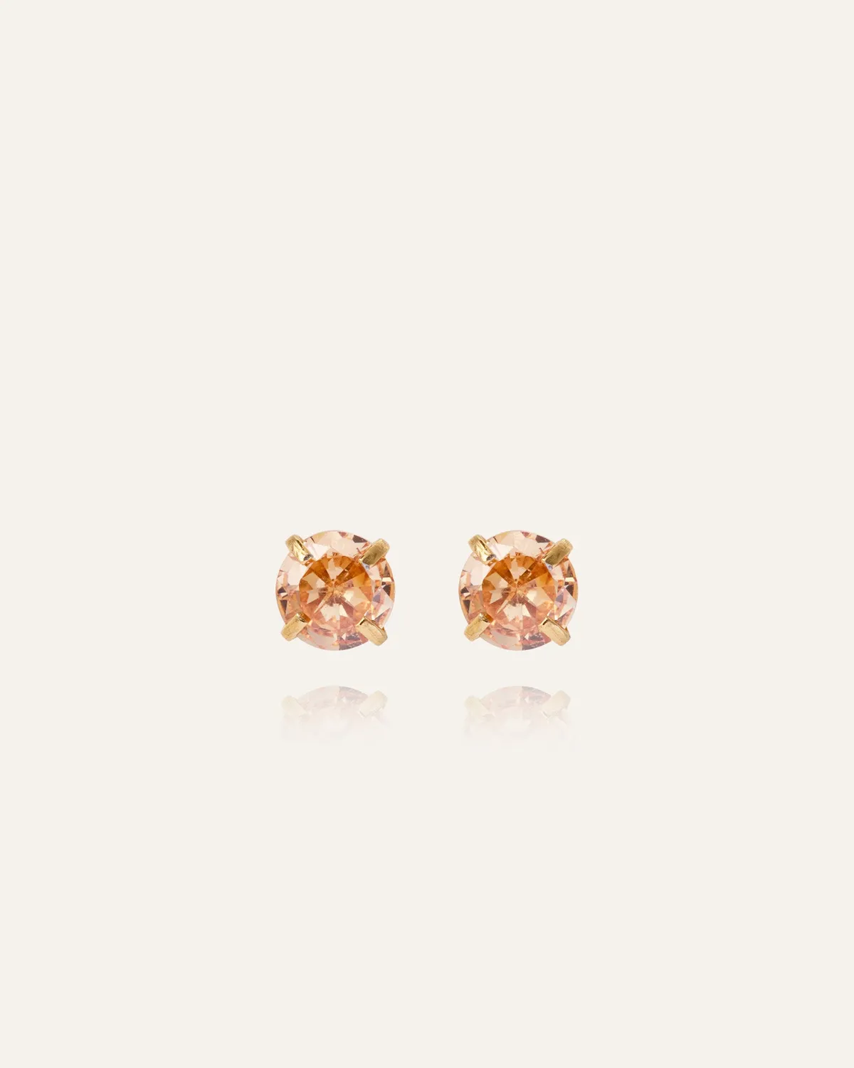 Mockberg Jolie Champagne studs gull 4 mm
