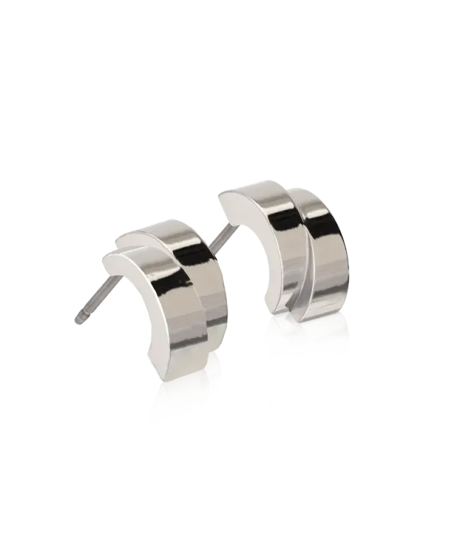 Blomdahl Pendant Split Curved øredobber 10 mm titan