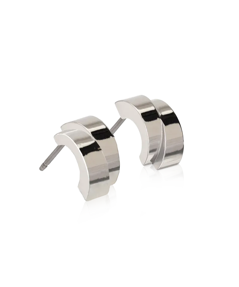 Blomdahl Pendant Split Curved øredobber 10 mm titan