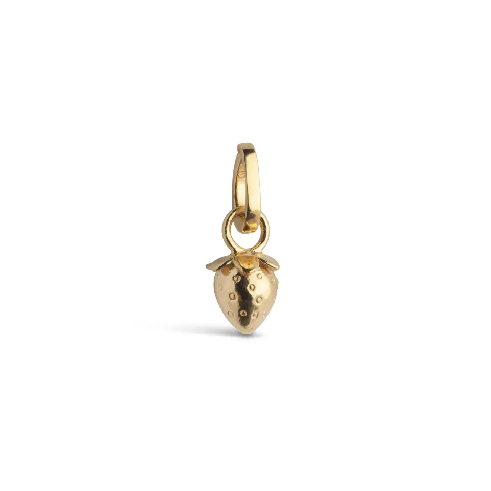 Enamel Sunny Strawberry charm jordbær 6,5 mm