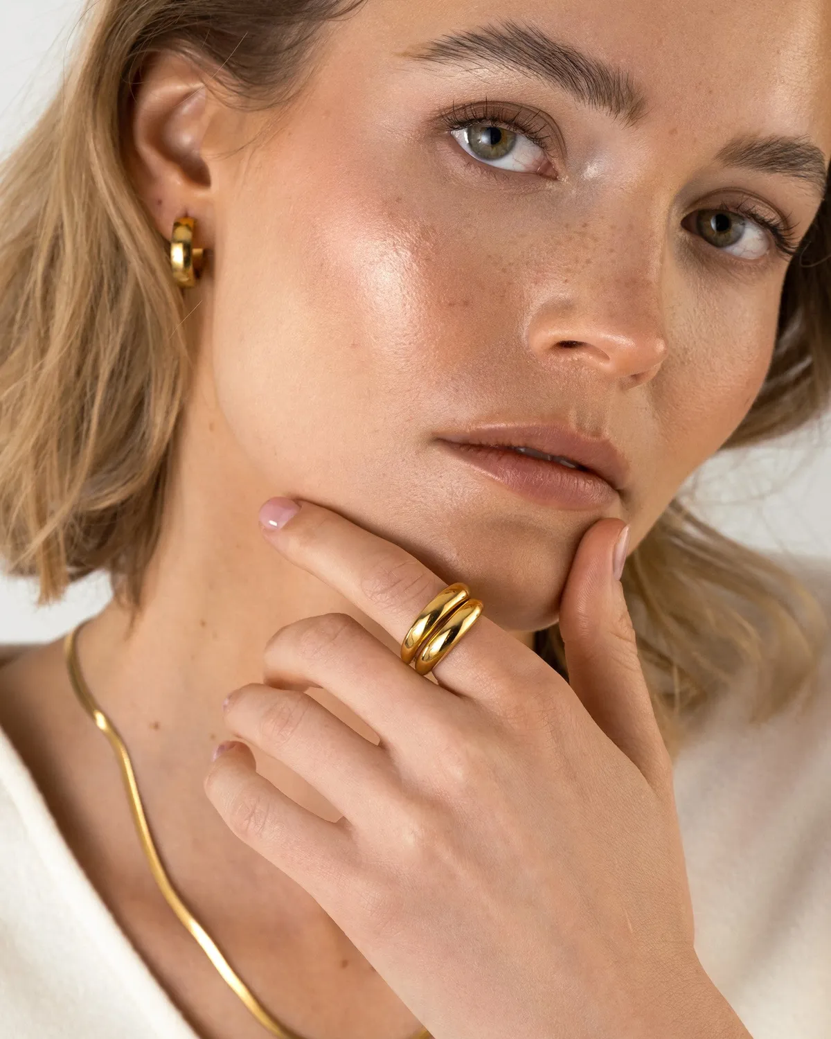 Mockberg Classic Ring ring gull vanntett